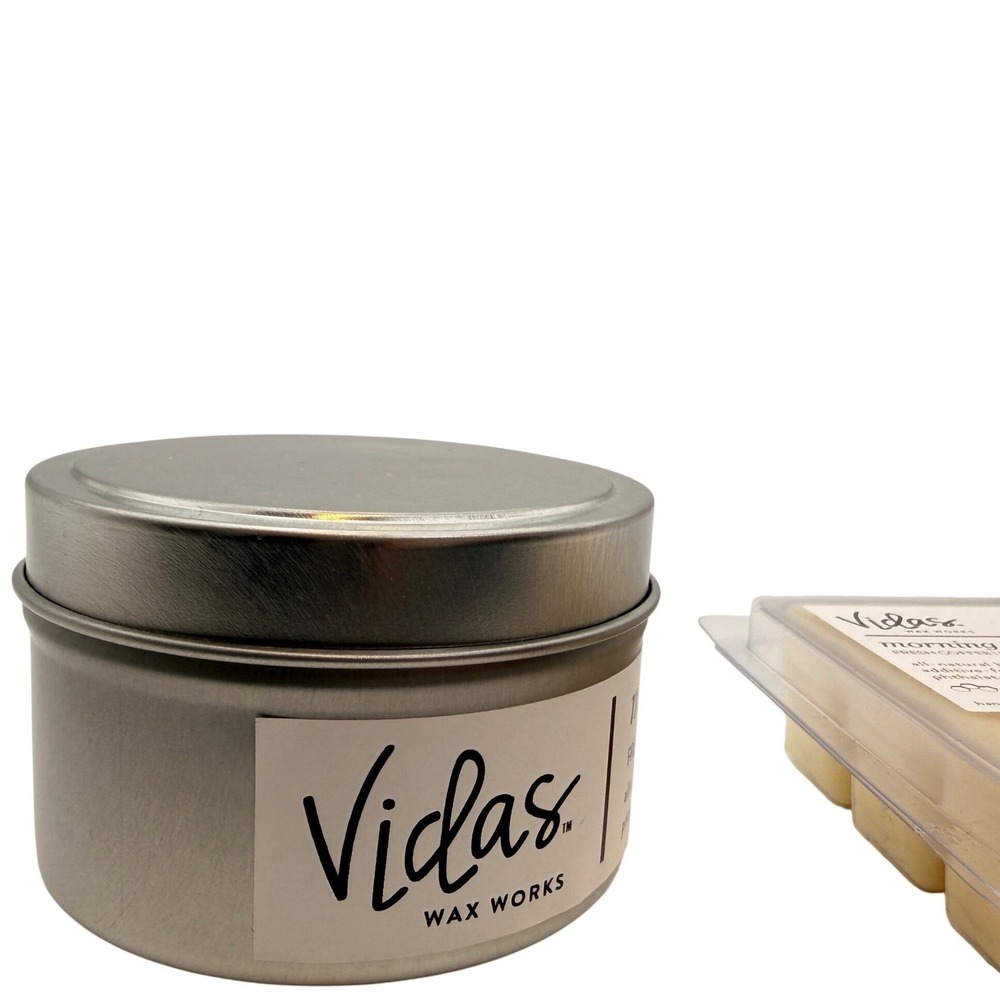 Vidas Wax Works Morning Roast Coffee Scented Candle & Wax Melts Set Brown Tin - Picture 3 of 7